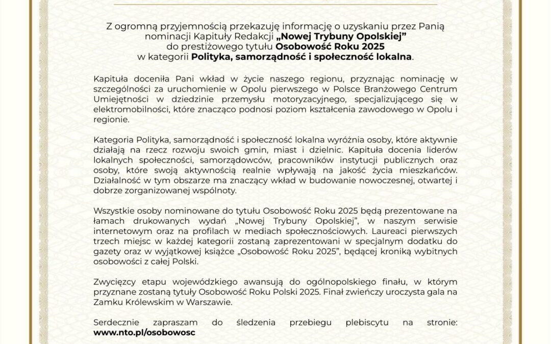 Osobowość Roku 2025