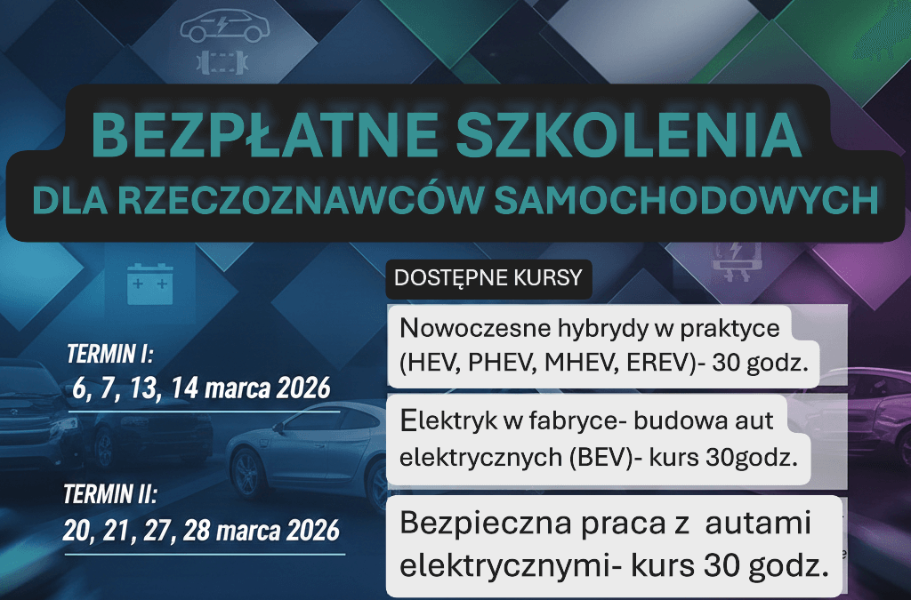 Bezpłatne szkolenia dla rzeczoznawców samochodowych