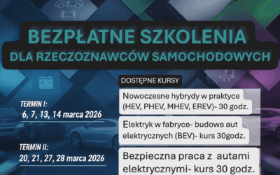 Bezpłatne szkolenia dla rzeczoznawców samochodowych